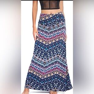 Urban CoCo Women's Stylish Spandex Fold-Over Maxi Skirt Size Medium